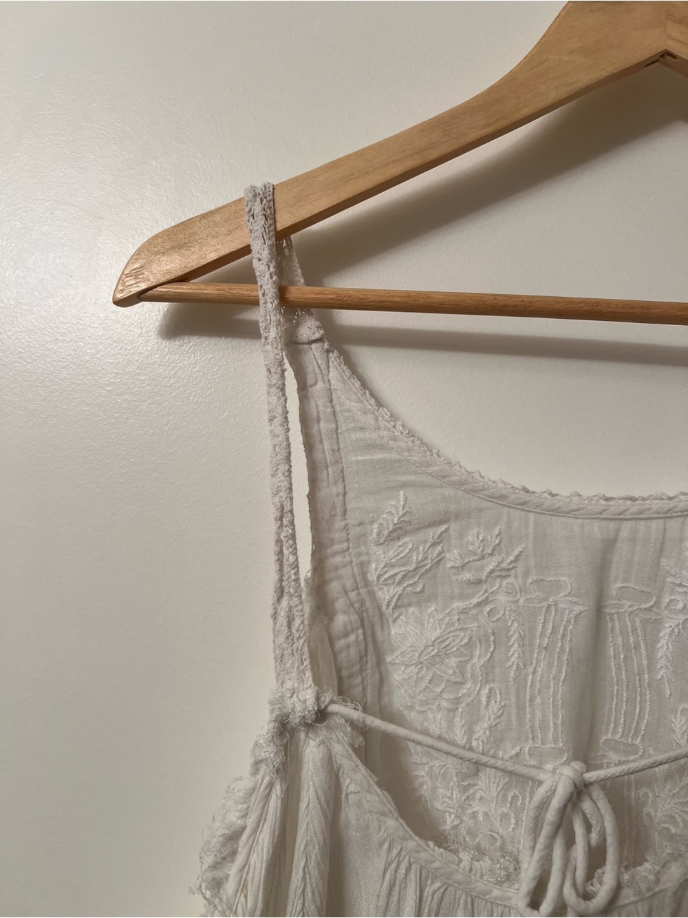 Free People Wonderland Apron Top – White, Size Medium - Picture 12 of 13
